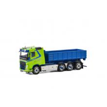 WSI 01-2656 Volvo FH4 Sleeper CAB 8x4  Hooklift System + Hooklift Container 15M3 - Nordic Crane - Scale 1:50