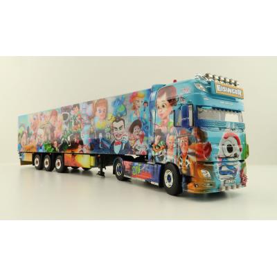 WSI 01-3702 DAF XF SSC 4x2 Truck MY 2017 with 3 axle Reefer Trailer - Eisinger Toy Story - Scale 1:50