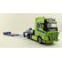 WSI 01-3752 Volvo FH5 Globetrotter XL 6X2 Tag Axle Truck 2 Axle Low Loader - Nordic Crane - Scale 1:50