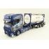 WSI 01-4000 Scania S Highline CS20H 4x2 Truck with 3-Axle Container Trailer & 20 ft Tank Container - Ingo Dinges - Scale 1:50