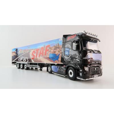 WSI 01-4119 Renault T High 4x2 Truck Reefer Trailer 3 Axle - Staf - Scale 1:50
