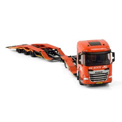 WSI 01-4196 DAF XD SH with Top Lights 4x2 Rigid Truck Transporter Truck & Trailer - De Rooy - Scale 1:50