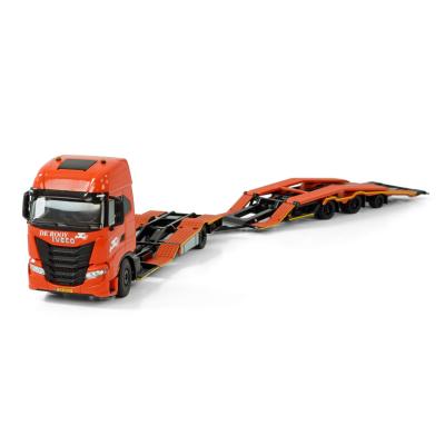 WSI 01-4198 Iveco S-Way High Rigid Truck and Transporter Trailer - De Rooy - Scale 1:50
