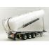 WSI 03-1011 - Tri Axle Bulk Tanker Power Tipper Trailer White - Scale 1:50