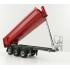 WSI 04-1155 3-Axle Langendorf Half Pipe Tipper Trailer Red - Scale 1:50