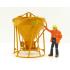 Weiss Brothers WBR002-1902 - Garbro Concrete Bucket - Round Gate - Yellow - Scale 1:50