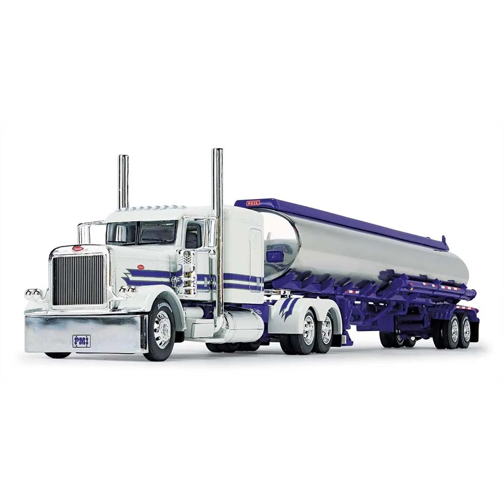Product Image - First Gear 69-1297 Peterbilt 389 Truck with Heil Fuel Tank Trailer BIG RIGS 8 PMI Snow White - Scale 1:64