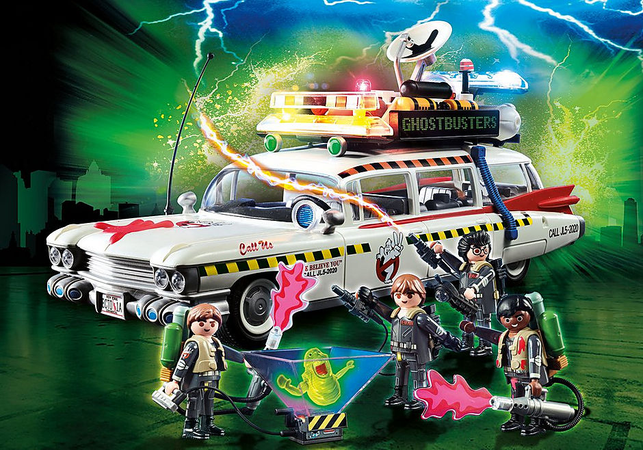 Playmobil 70170 - Ghostbusters Ecto-1A Car - Ghostbusters 2 Movie Lights &  Sound