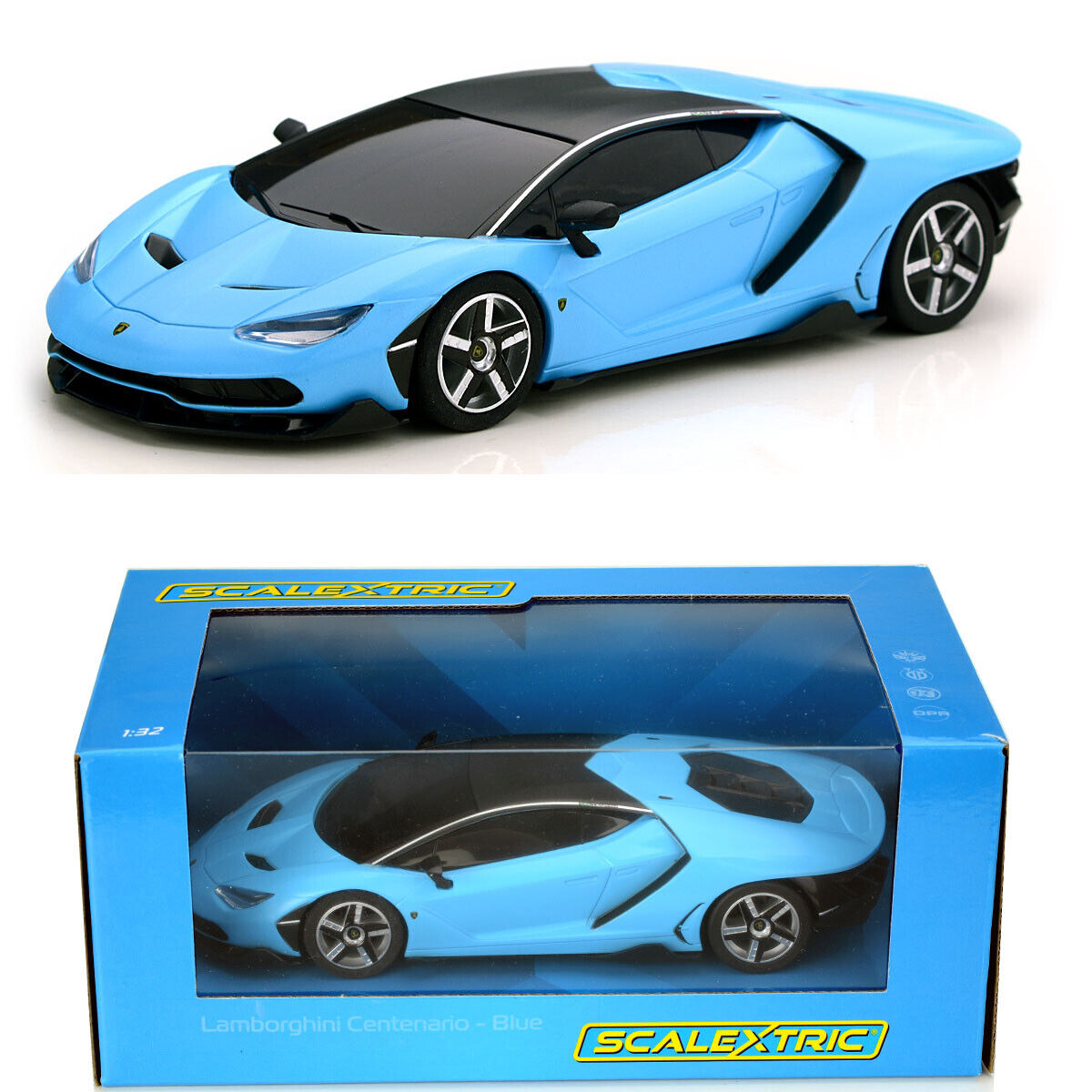 Product Image - Scalextric C4312 - Lamborghini Centenario - Blue Slot Car 1:32 Scale
