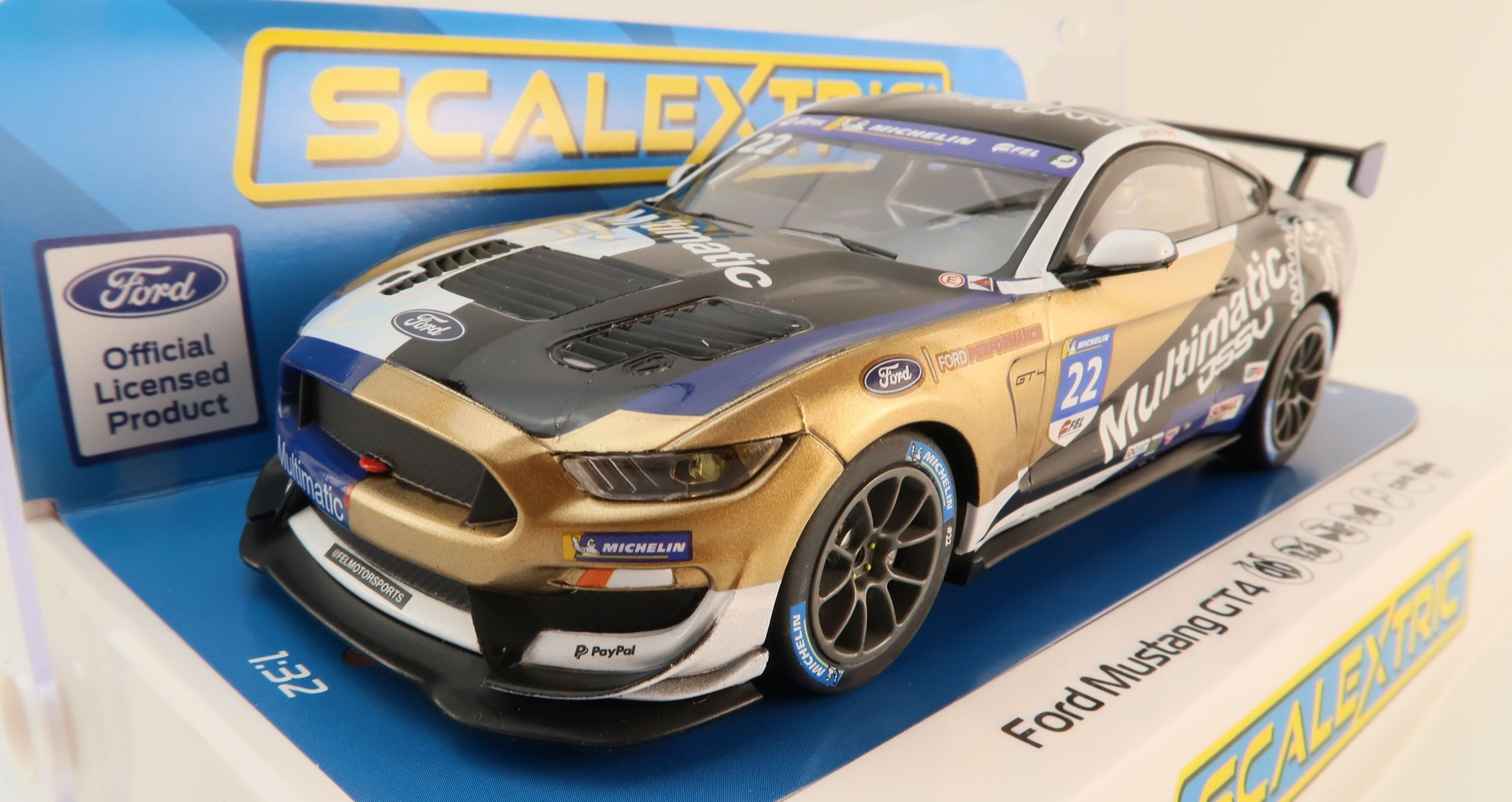 Product Image - Scalextric C4403 Ford Mustang GT4 Canadian GT 2021 Multimatic Motorsport Slot Car 1:32 Scale