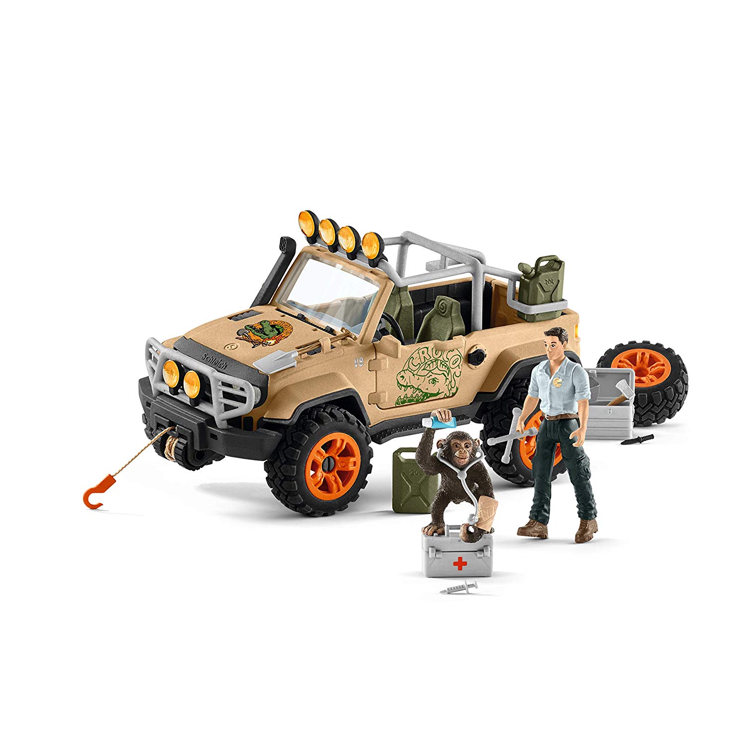 Product Image - Schleich 42410 Off Roader 4x4 Vehicle with Winch - Wild Life