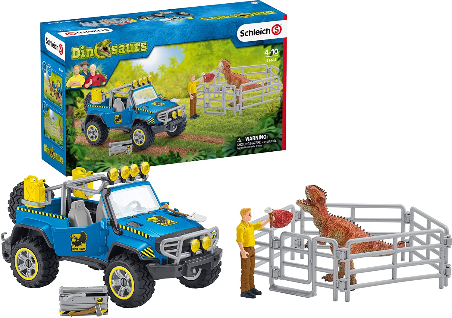 Product Image - Schleich 41464 - Off-Road Vehicle with Dinosaur Outpost 