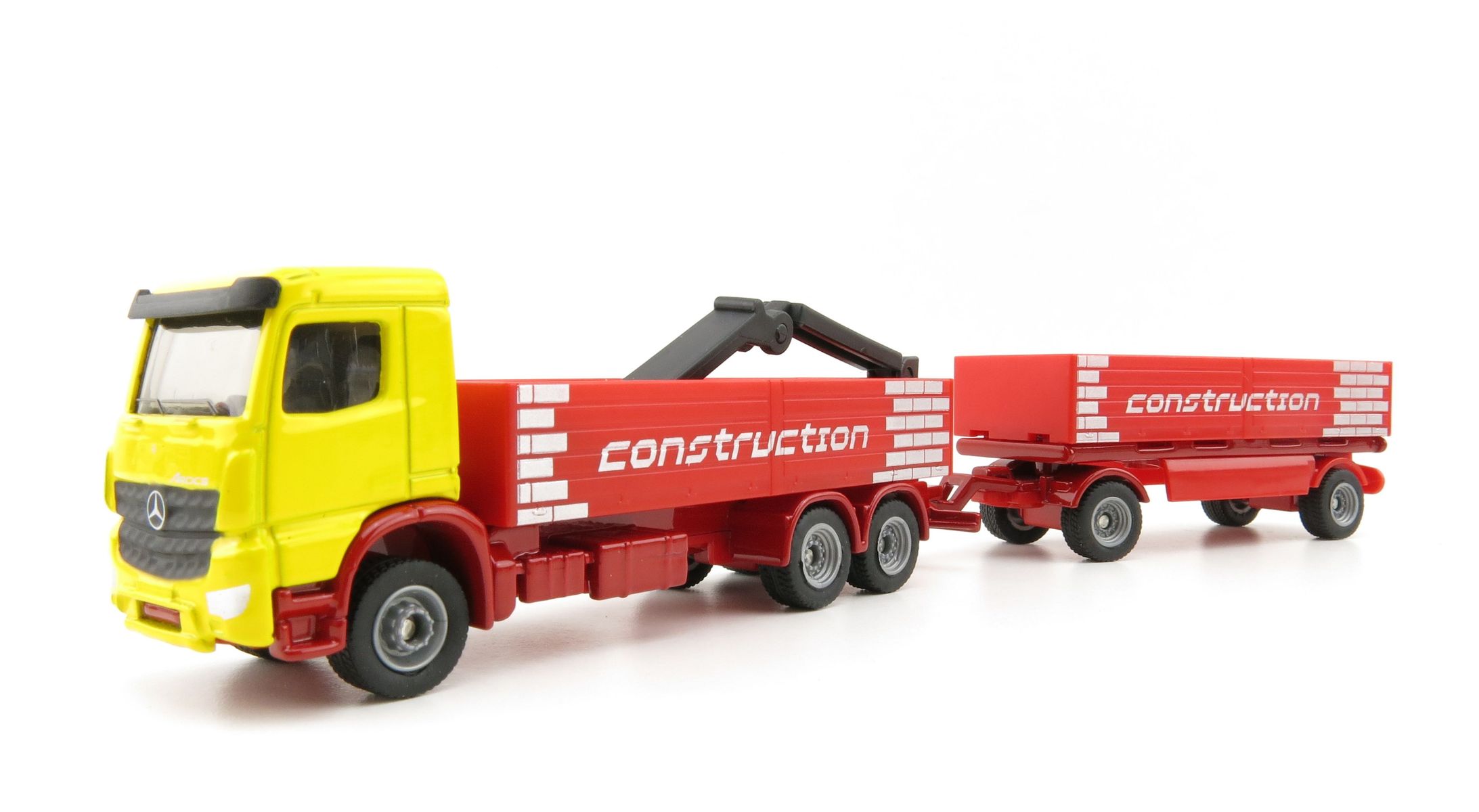 Product Image - Siku 1797 Mercedes Benz Actros Building  Material Truck with Trailer and Crane Scale 1:87