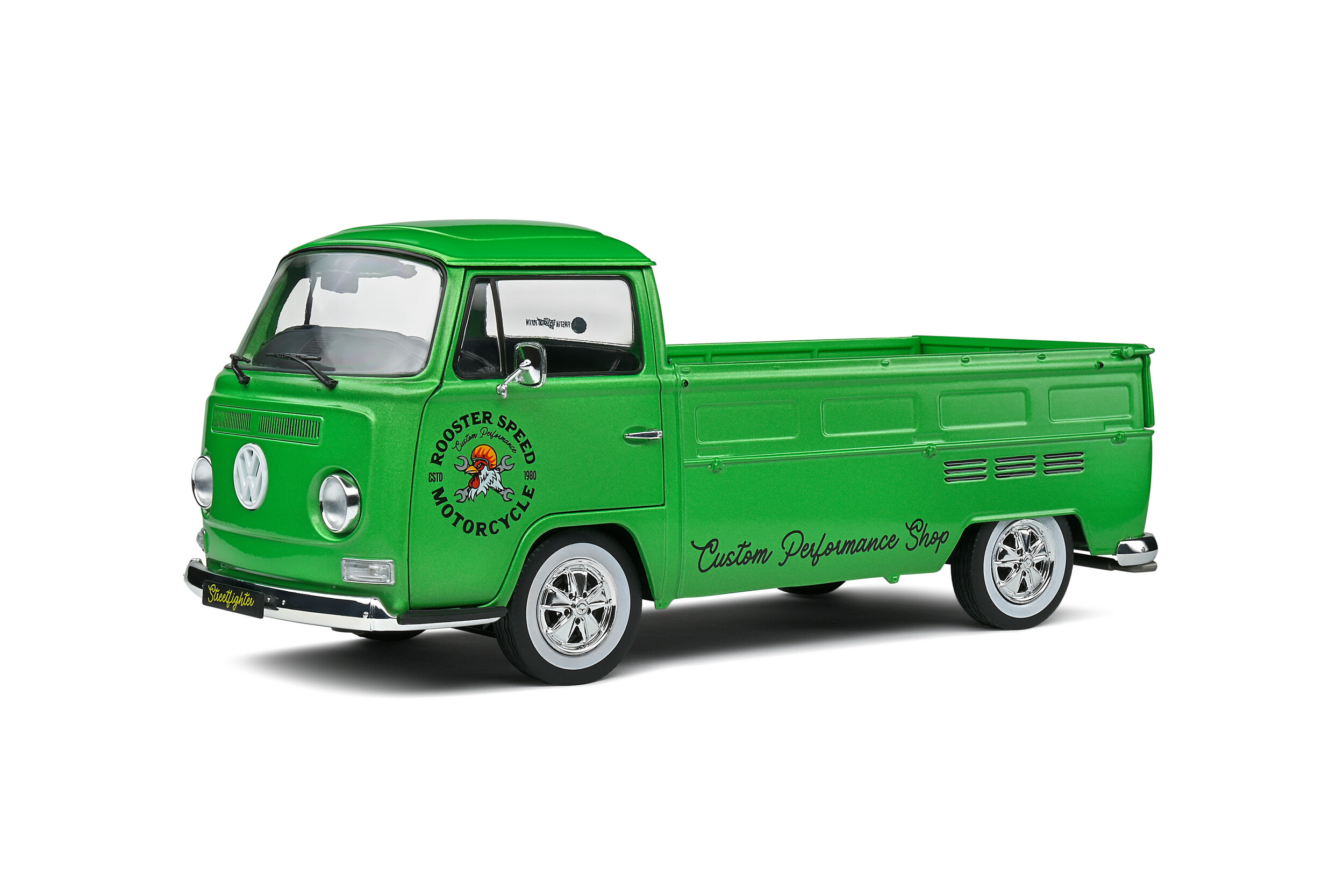 Product Image - Solido S1809401 1968 VW Volkswagen T2 Pick Up Custom Green - Scale 1:18