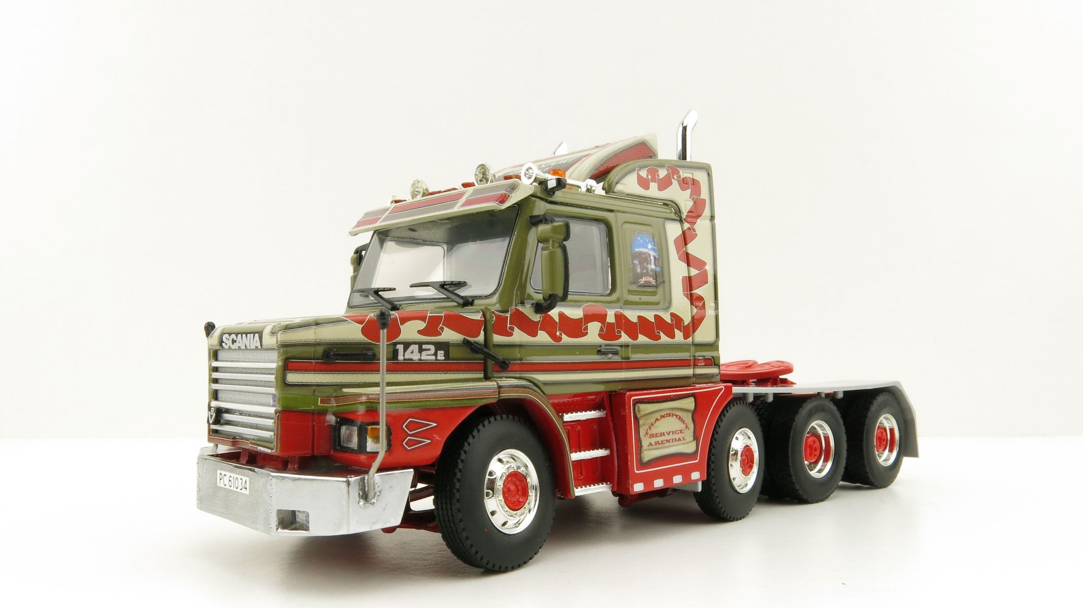 WSI 01-3335 Scania 142 3 Series Torpedo 8x4 Truck - Midtstøl - Scale 1:50